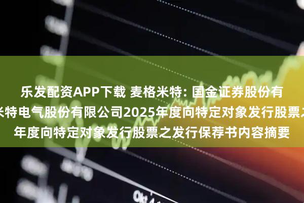 乐发配资APP下载 麦格米特: 国金证券股份有限公司关于深圳麦格米特电气股份有限公司2025年度向特定对象发行股票之发行保荐书内容摘要